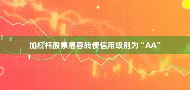 加杠杆股票福蓉转债信用级别为“AA”