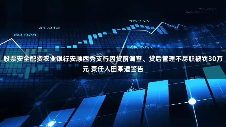 股票安全配资农业银行安顺西秀支行因贷前调查、贷后管理不尽职被罚30万元 责任人田某遭警告